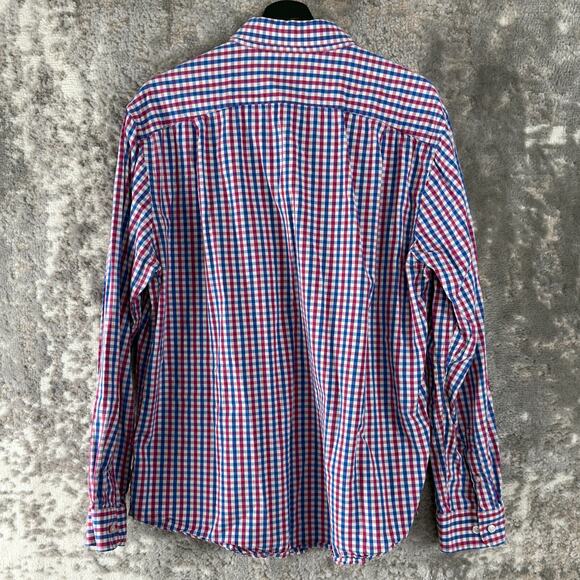 Club Room Size XL Slim Fit Checker Casual Button Shirt Long Sleeve Collared - Picture 4 of 8